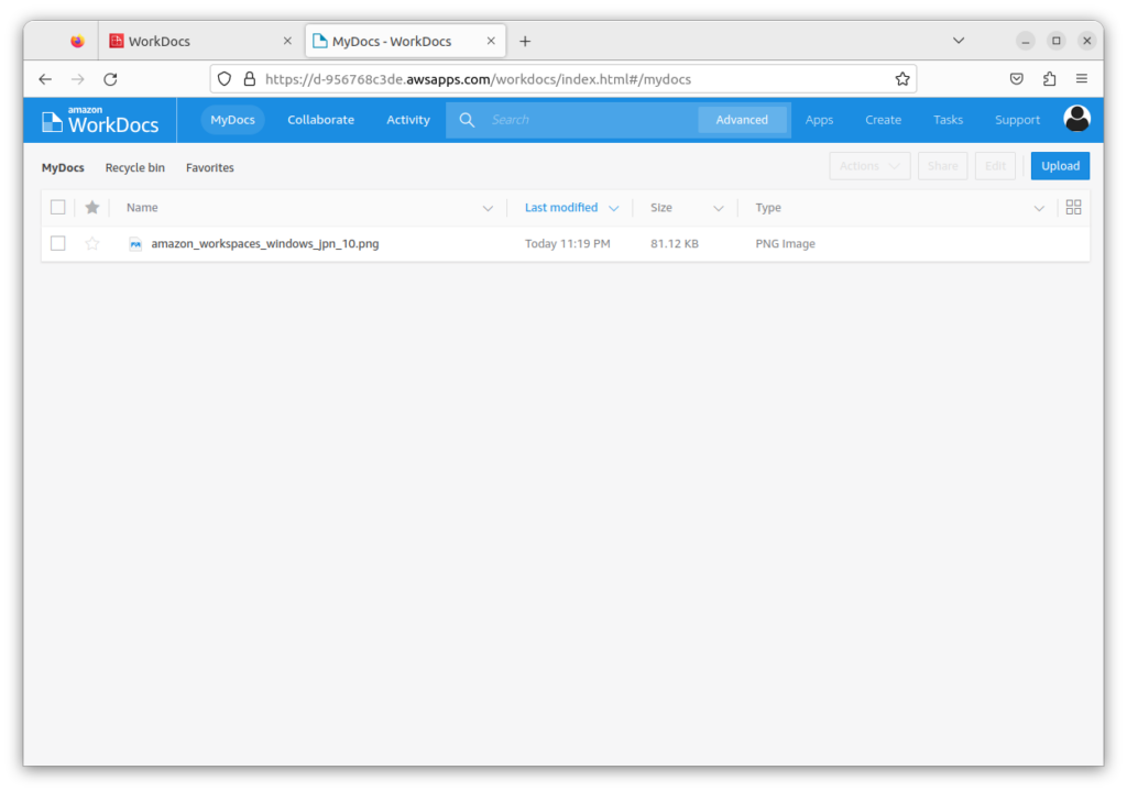 Amazon WorkSpacesでAmazon WorkDocsを使用してファイル共有する!