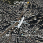 Flightradar24で羽田空港に都心を通過する新ルートで着陸する!