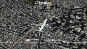Flightradar24で羽田空港に都心を通過する新ルートで着陸する！