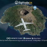 Flightradar24で離島の上空を飛行する!(三宅島)